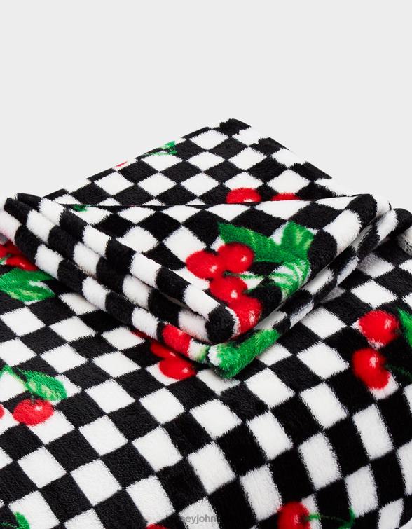 Women Cherry Checker Red Throw Blanket Multi Betsey Johnson Accessories JHZ8F398