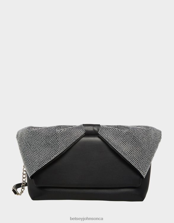 Women All The Bling Bow Handle Bag Black Betsey Johnson Accessories JHZ8F237