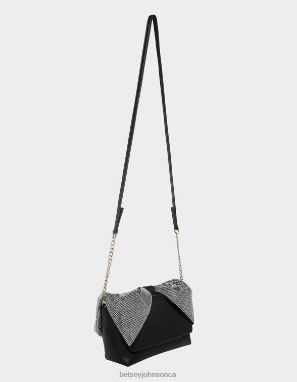 Women All The Bling Bow Handle Bag Black Betsey Johnson Accessories JHZ8F237