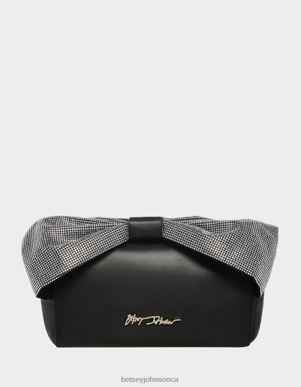 Women All The Bling Bow Handle Bag Black Betsey Johnson Accessories JHZ8F237