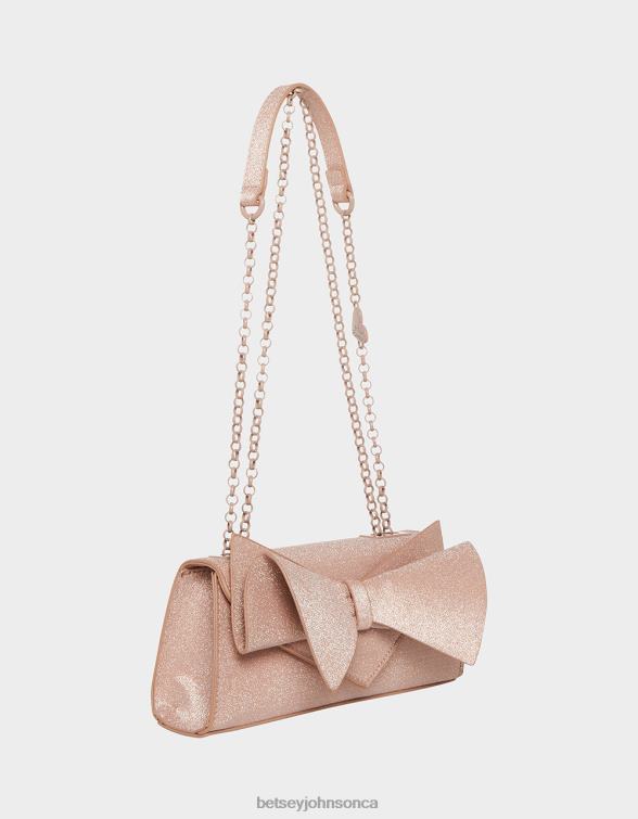 Women Angular Bow Convertible Bag Champagne Betsey Johnson Accessories JHZ8F249