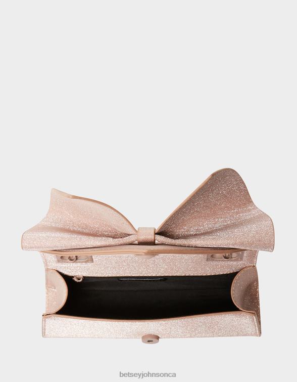 Women Angular Bow Convertible Bag Champagne Betsey Johnson Accessories JHZ8F249