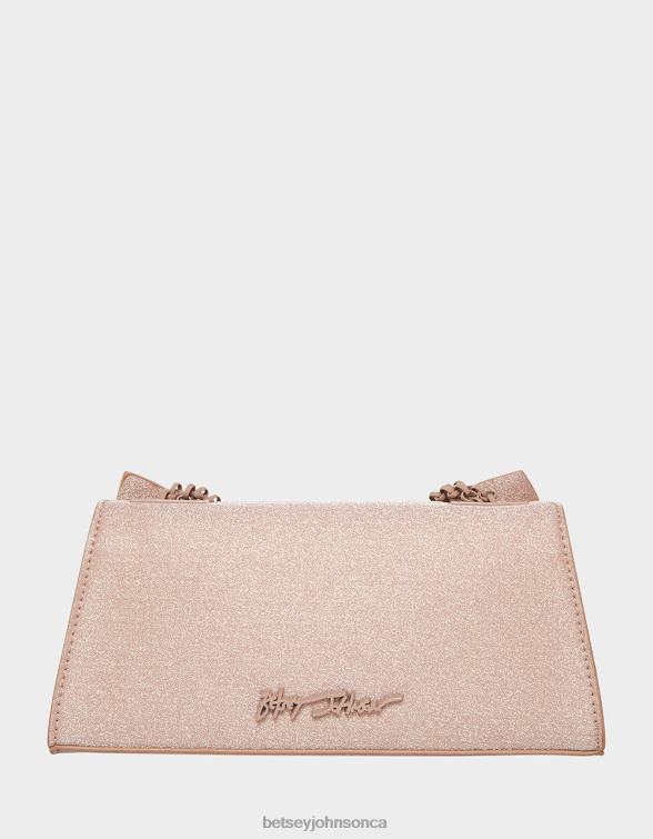 Women Angular Bow Convertible Bag Champagne Betsey Johnson Accessories JHZ8F249