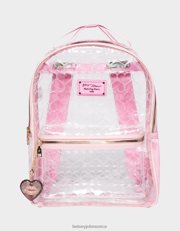 Women Clear Backpack With Pouch Blush Betsey Johnson Accessories JHZ8F233