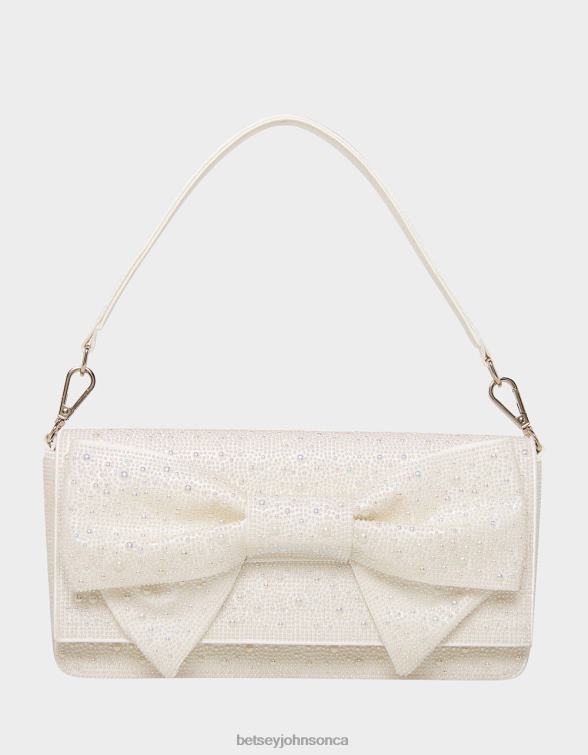 Women Convertible Bow Bag Ivory Betsey Johnson Accessories JHZ8F218