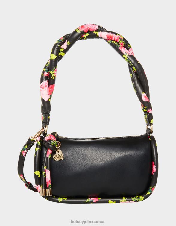 Women Don'T Get It Twisted Shoulder Bag Black Betsey Johnson Accessories JHZ8F260