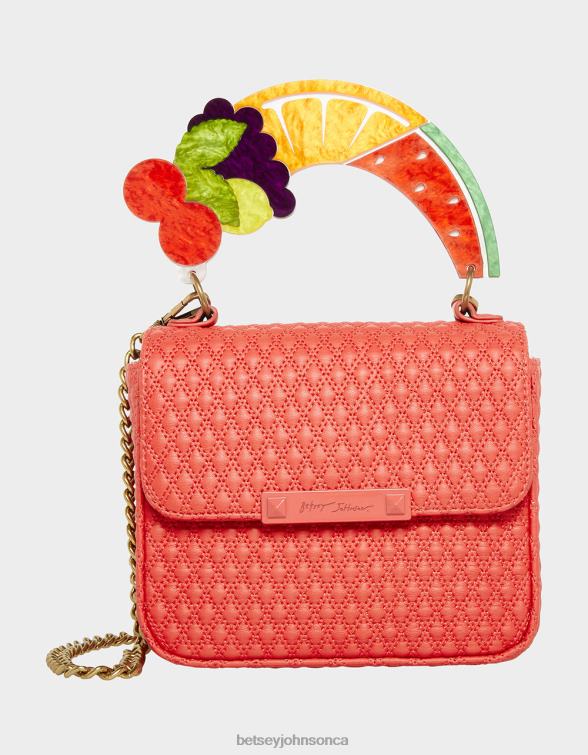 Women Fruity Handle Flap Bag Red Betsey Johnson Accessories JHZ8F214