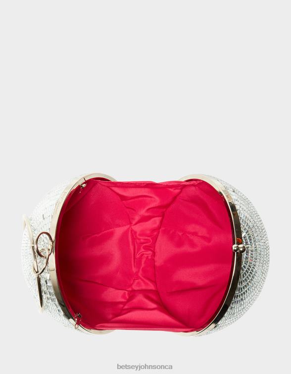 Women Kitsch Dancing Queen Crossbody Silver Betsey Johnson Accessories JHZ8F210