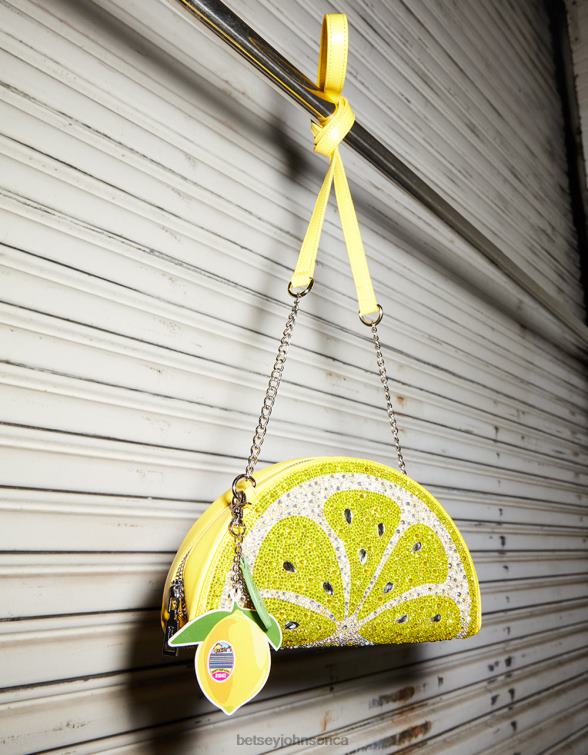Women Kitsch Pucker Up Crossbody Yellow Betsey Johnson Accessories JHZ8F209