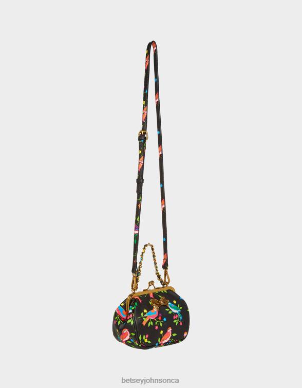 Women Lil' Nugget Kiss Lock Bag Black Multi Betsey Johnson Accessories JHZ8F251