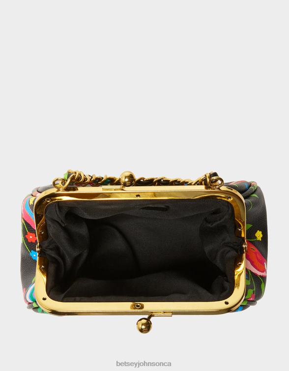 Women Lil' Nugget Kiss Lock Bag Black Multi Betsey Johnson Accessories JHZ8F251