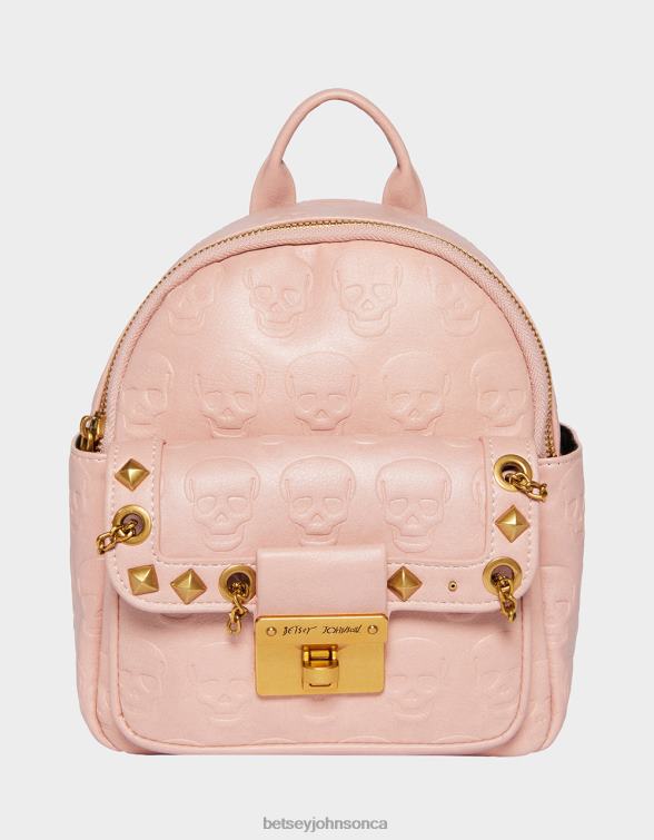 Women No Brainer Skull Mini Backpack Blush Betsey Johnson Accessories JHZ8F258