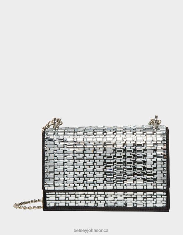 Women Shine On Convertible Flap Bag Black Betsey Johnson Accessories JHZ8F256