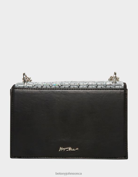Women Shine On Convertible Flap Bag Black Betsey Johnson Accessories JHZ8F256