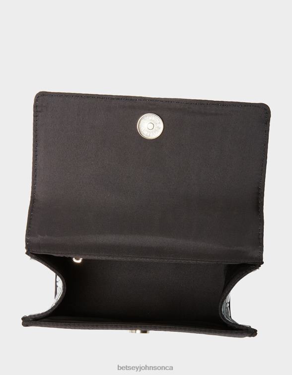 Women Shine On Convertible Flap Bag Black Betsey Johnson Accessories JHZ8F256