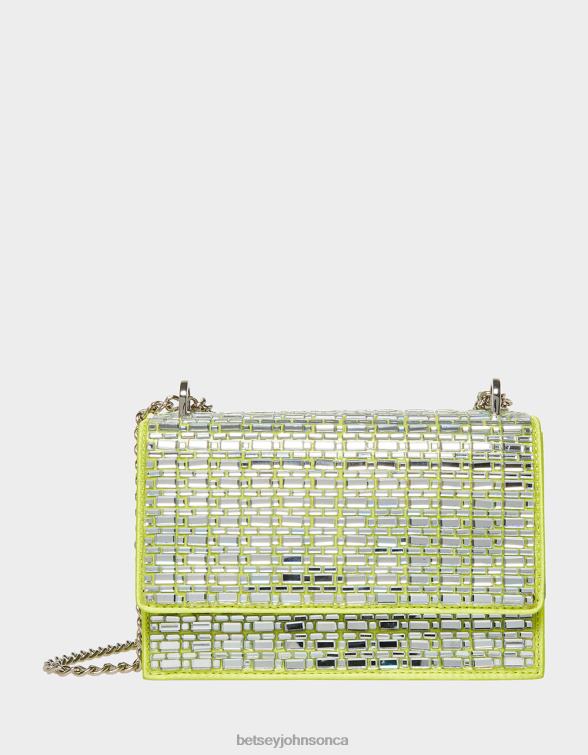 Women Shine On Convertible Flap Bag Citron Betsey Johnson Accessories JHZ8F239