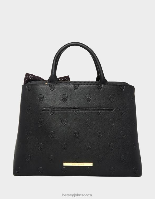 Women Skullicious Satchel Black Betsey Johnson Accessories JHZ8F205