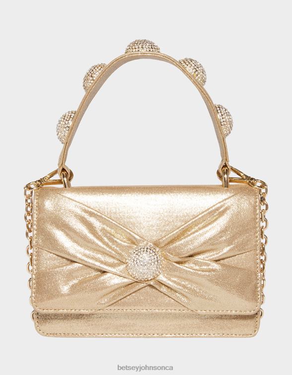 Women X Marks The Spot Top Handle Bag Gold Betsey Johnson Accessories JHZ8F250