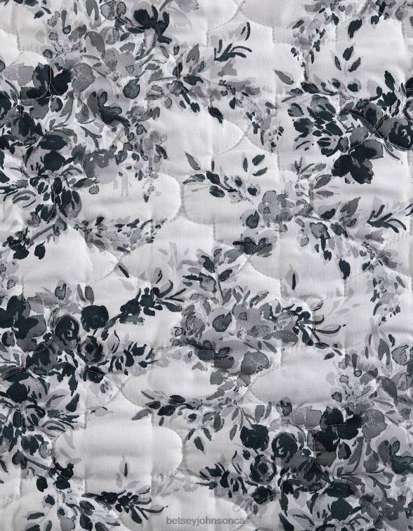 Unisex Floral Vineyard Full Queen Quilt Sham Set Black Betsey Johnson Accessories JHZ8F415