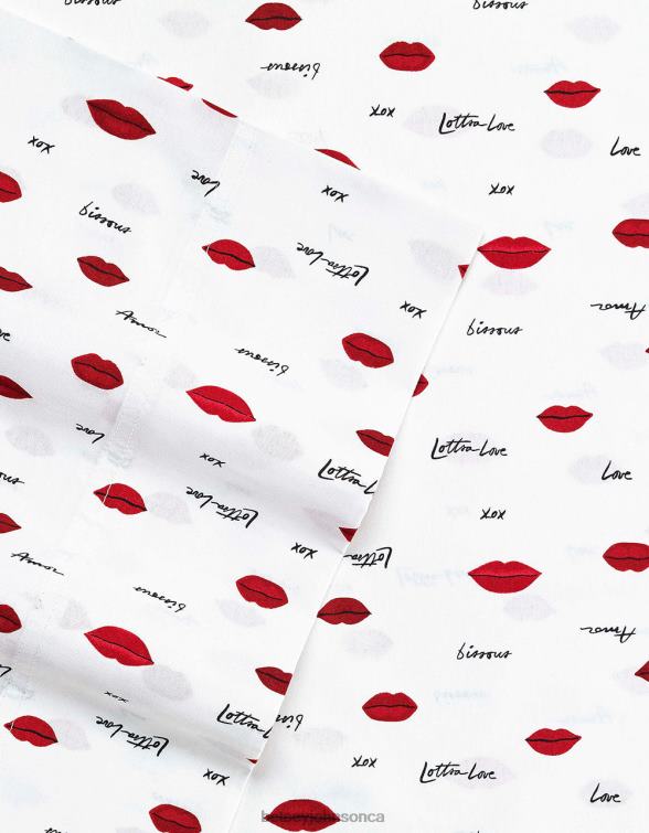 Unisex Love Lips Red Queen Sheet Set Multi Betsey Johnson Accessories JHZ8F396