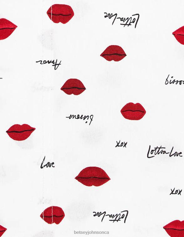 Unisex Love Lips Red Queen Sheet Set Multi Betsey Johnson Accessories JHZ8F396