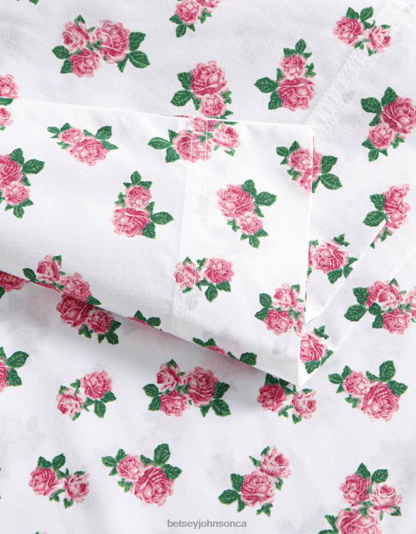 Unisex Tiny Pink Roses Full Sheet Set Multi Betsey Johnson Accessories JHZ8F402