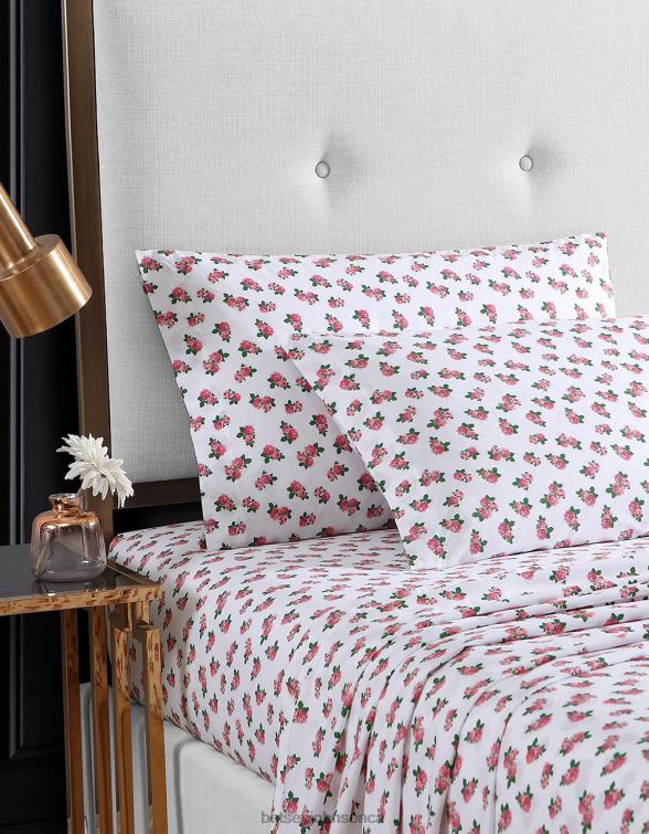 Unisex Tiny Pink Roses King Sheet Set Multi Betsey Johnson Accessories JHZ8F405