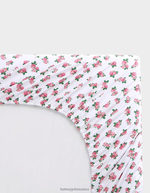 Unisex Tiny Pink Roses Queen Sheet Set Multi Betsey Johnson Accessories JHZ8F401