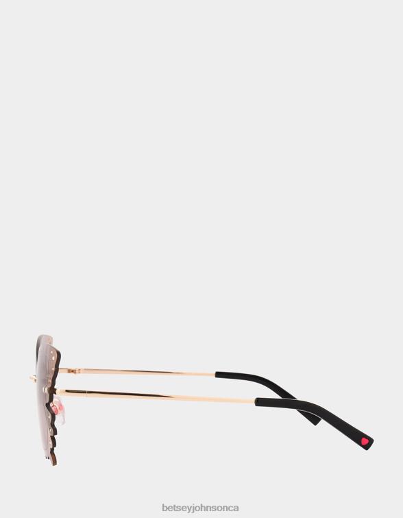 Women Take Flight Sunglasses Black Betsey Johnson Accessories JHZ8F371