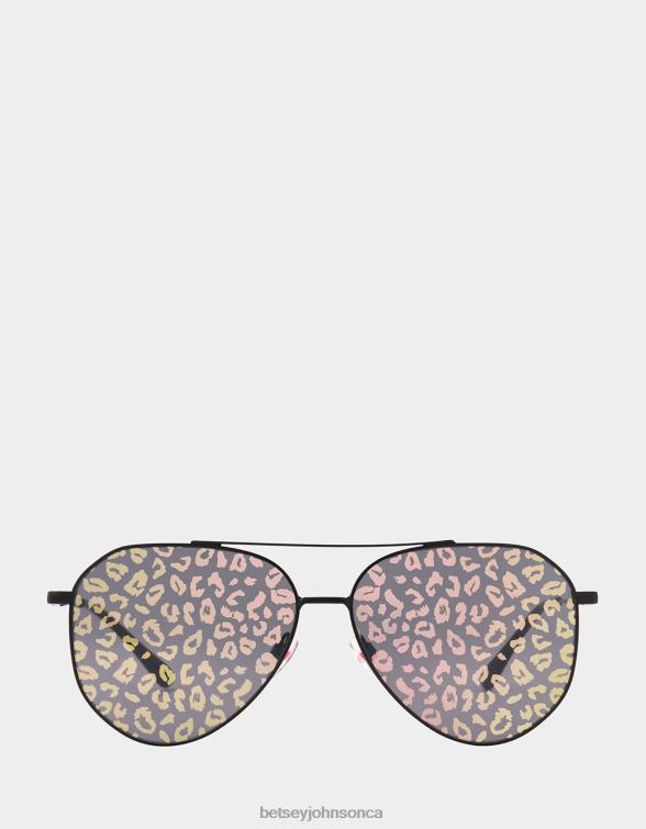 Women The Fine Print Sunglasses Black/Pink Betsey Johnson Accessories JHZ8F377