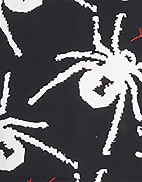 Women 80Th Bash Snap Front Mini Skirt Black/White Betsey Johnson Clothing JHZ8F297