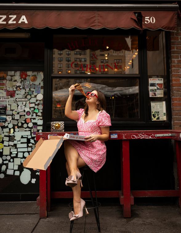 Women Eyelet Corset Mini Dress Pink Betsey Johnson Clothing JHZ8F271