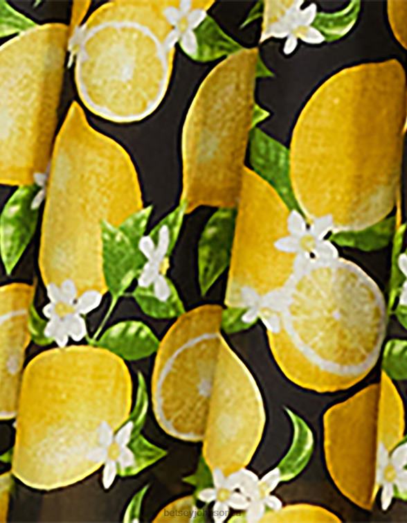 Women La La Lemons Maxi Dress Black Betsey Johnson Clothing JHZ8F264