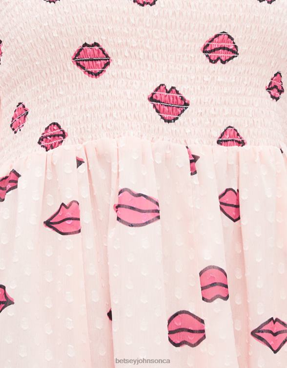 Women Pucker Up Mini Dress Pink Betsey Johnson Clothing JHZ8F266