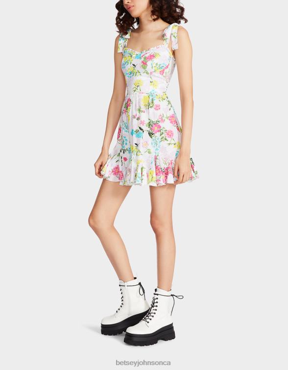 Women Tulluah Mini Dress White Betsey Johnson Clothing JHZ8F265