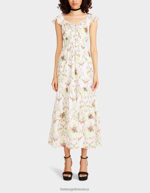 Women Vine And Dine Maxi Dress White Betsey Johnson Clothing JHZ8F280
