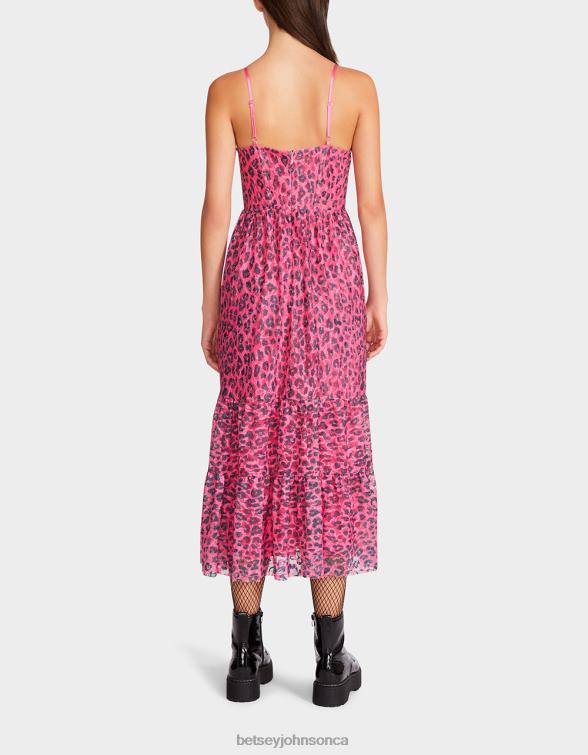 Women Wild N Out Stretch Lace Corset Midi Hot Pink Betsey Johnson Clothing JHZ8F276