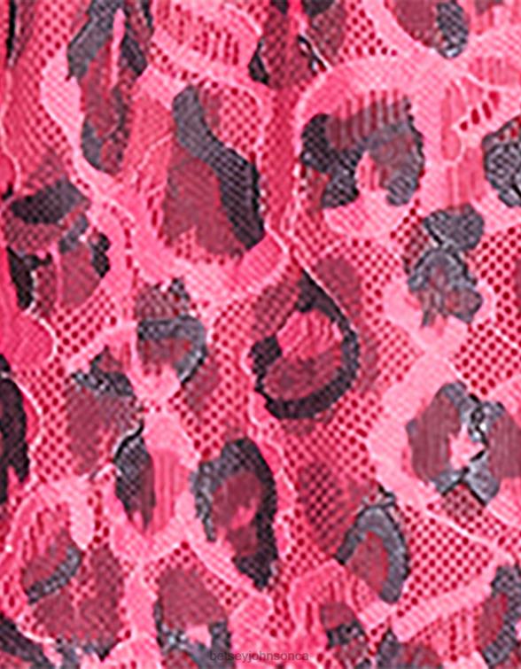 Women Wild N Out Stretch Lace Corset Midi Hot Pink Betsey Johnson Clothing JHZ8F276