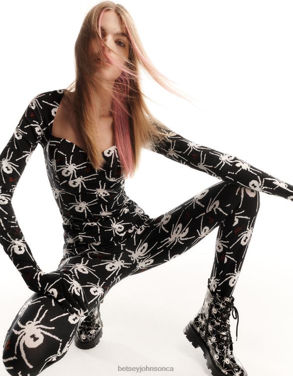 Women 80Th Bash Second Skin Legging Black/White Betsey Johnson Clothing JHZ8F304