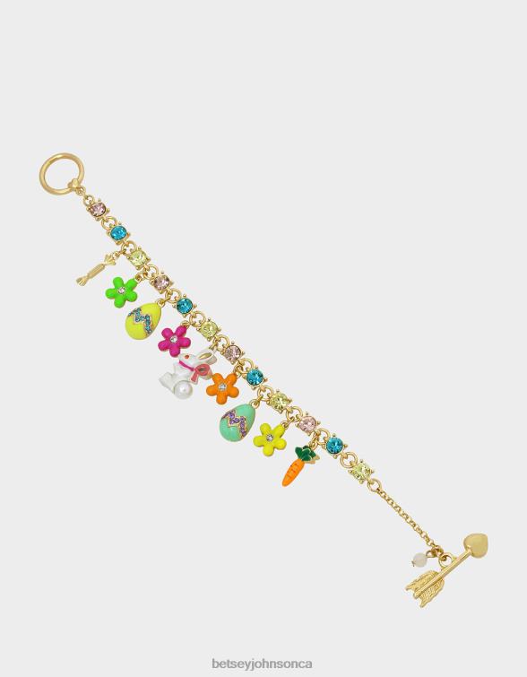Women Hunny Bunny Charm Bracelet Multi Betsey Johnson Jewelry JHZ8F350
