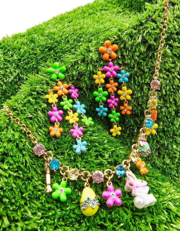Women Hunny Bunny Charm Bracelet Multi Betsey Johnson Jewelry JHZ8F350
