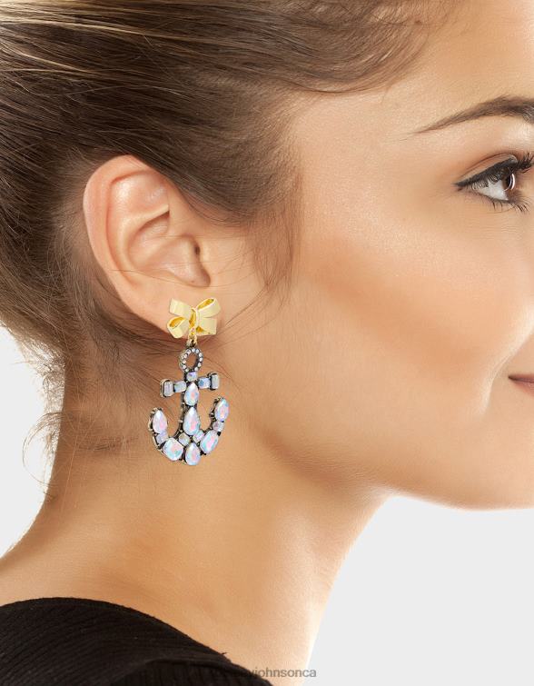 Women Cruise Control Anchor Drop Earrings Crystal Betsey Johnson Jewelry JHZ8F313