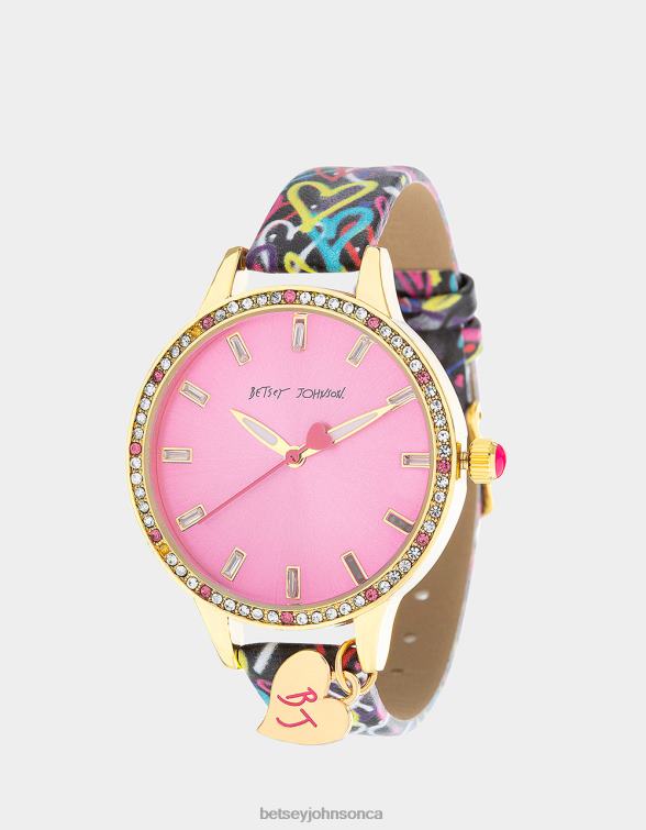 Women Betsey Time Hearts Abound Watch Multi Betsey Johnson Jewelry JHZ8F351