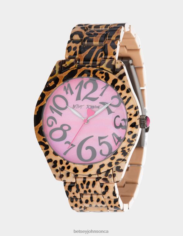 Women Betsey Time Lover Watch Leopard Betsey Johnson Jewelry JHZ8F344