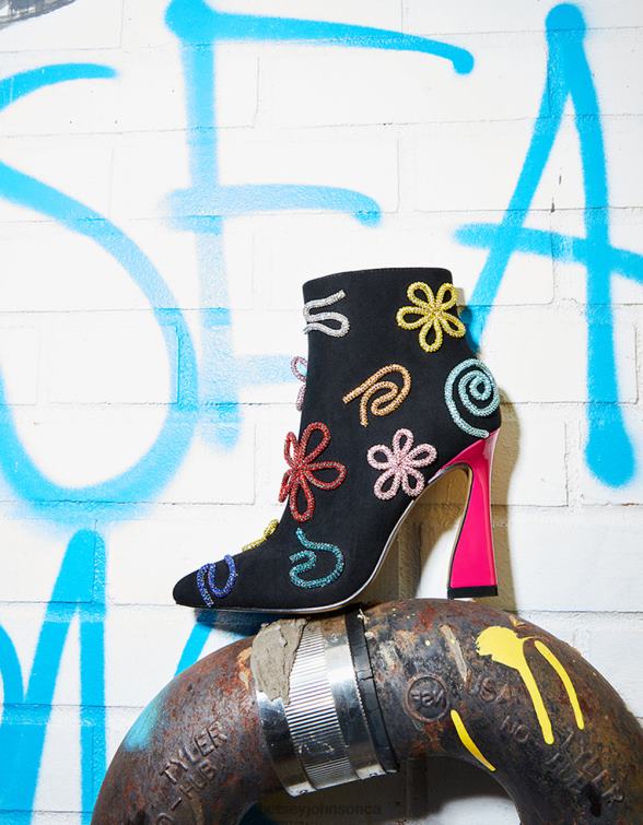 Women Sylvia Black Multi Betsey Johnson Shoes JHZ8F145