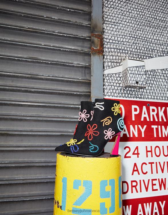 Women Sylvia Black Multi Betsey Johnson Shoes JHZ8F145