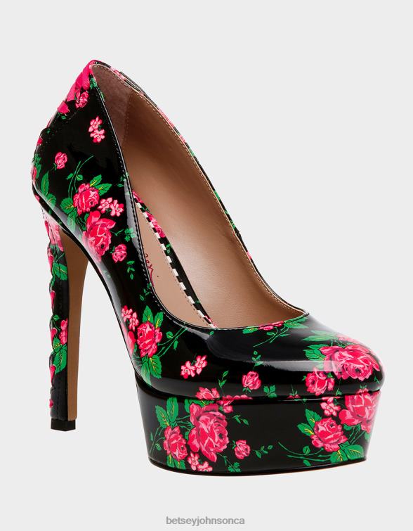 Women Bonnee Black Multi Betsey Johnson Shoes JHZ8F109