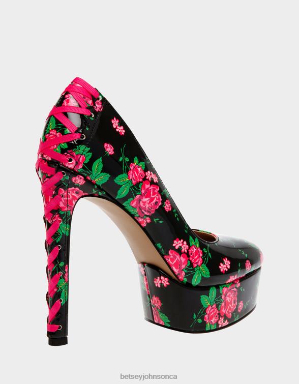 Women Bonnee Black Multi Betsey Johnson Shoes JHZ8F109