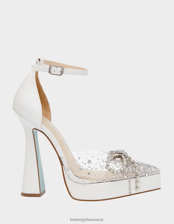 Women Cher White Betsey Johnson Shoes JHZ8F83