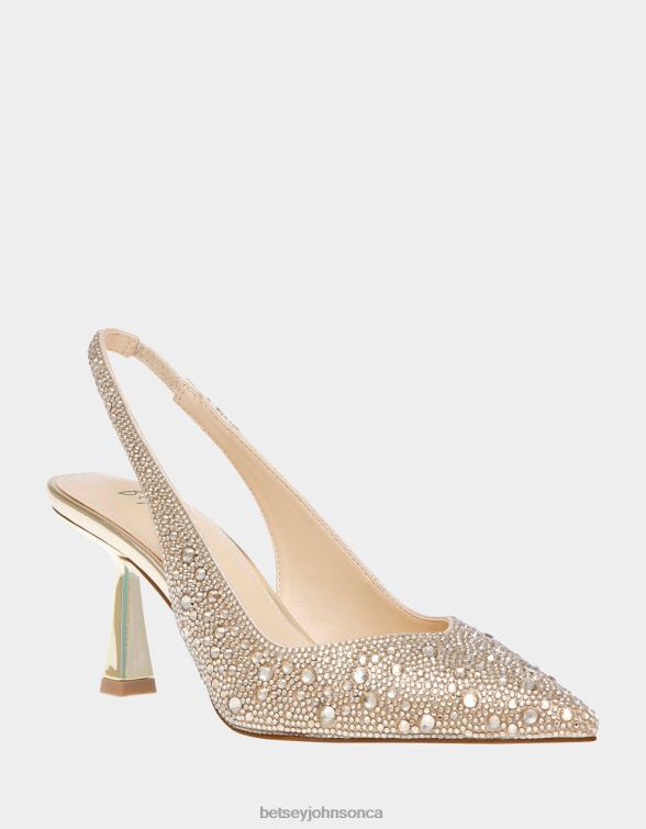 Women Clark Gold Betsey Johnson Shoes JHZ8F93